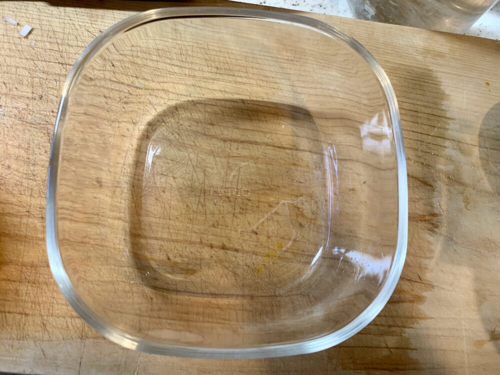 ガラスの容器を事前に消毒