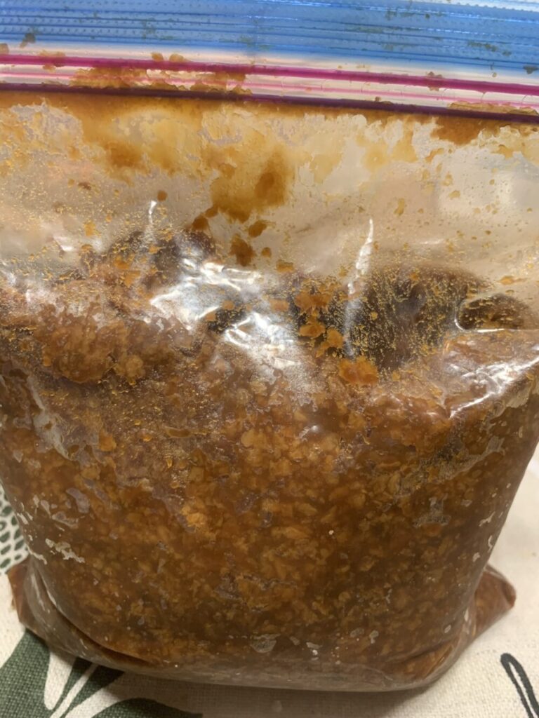 仕込み終わったらジップロックに入れて保管