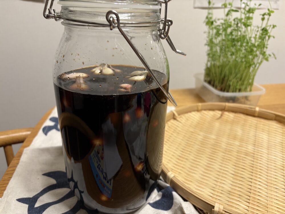 黒酢漬け