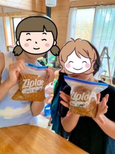 子供達と味噌造り
