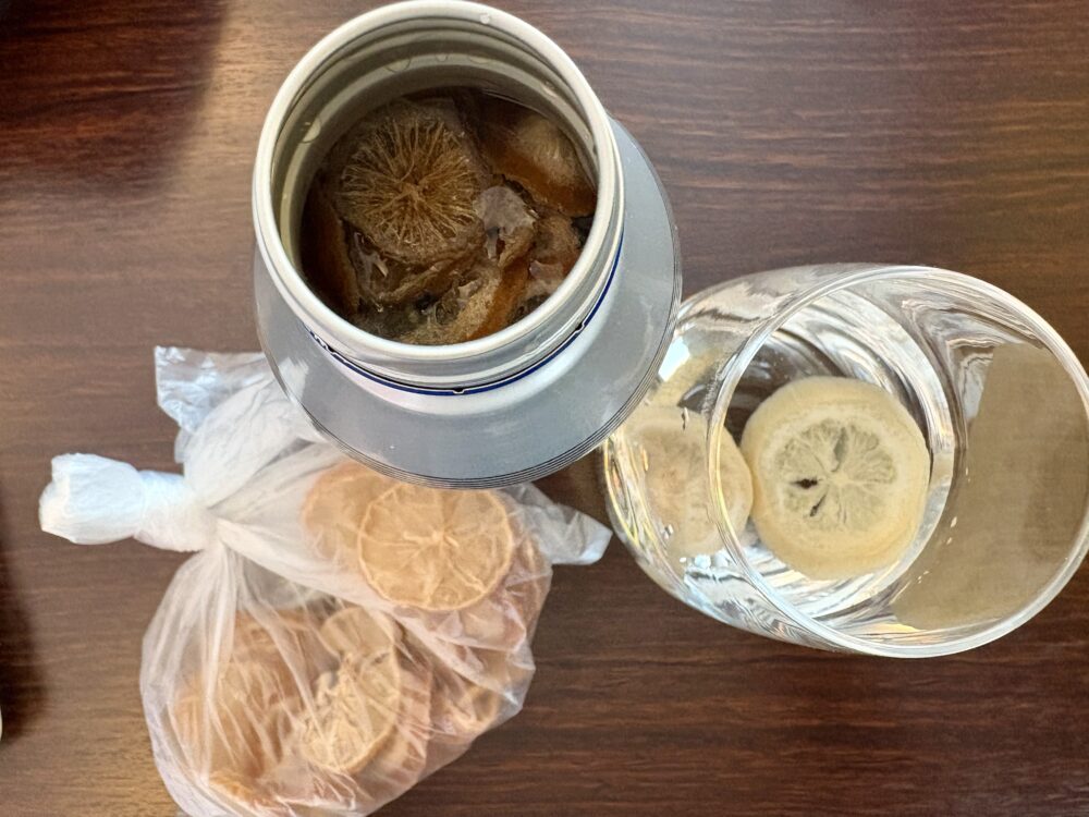レモン酢の乾燥レモン